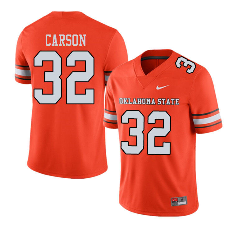 Men #32 Chris Carson Oklahoma State Cowboys College Football Jerseys Sale-Alternate Orange